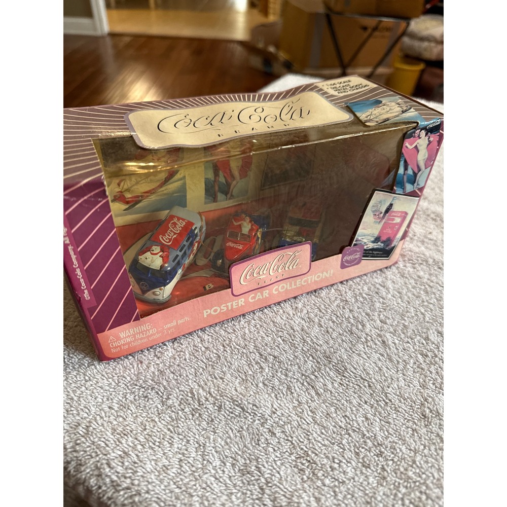 Johnny Lightning Coca-Cola Poster Car Collection 1:64 Die-Cast 3 Car Set Boxed